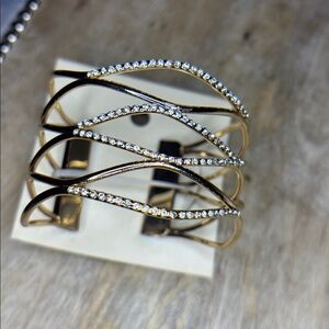 NWT Gold CZ Malleable Cuff